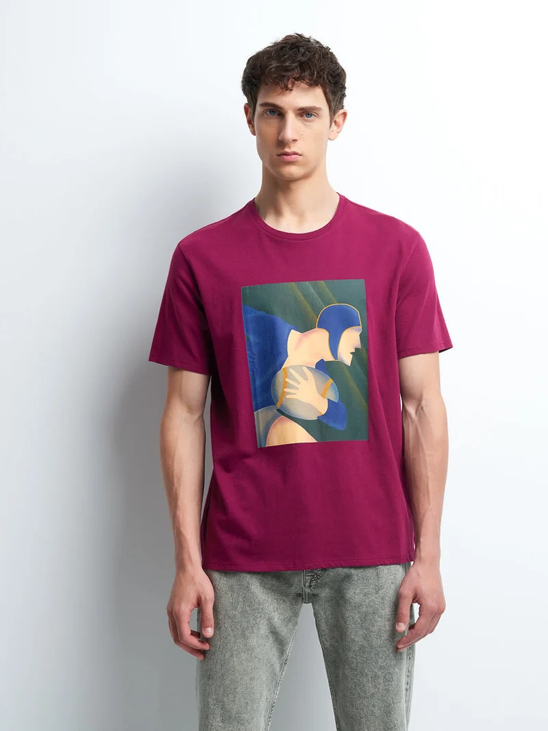 Tee-shirt en coton à motif