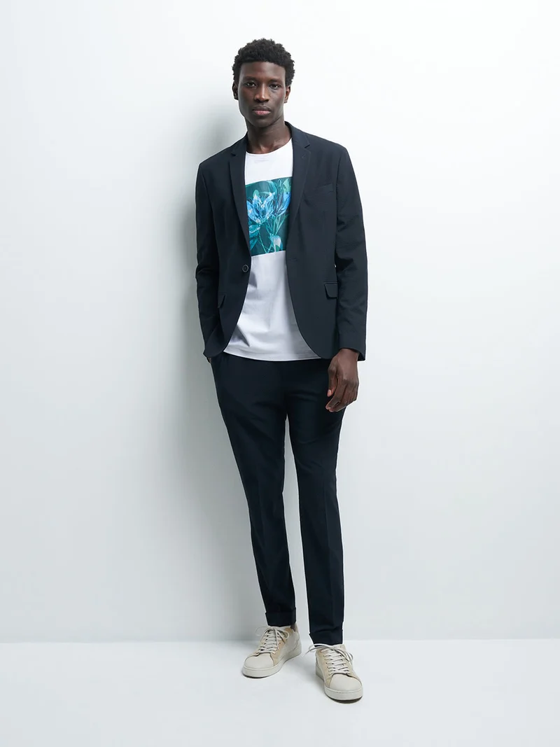 Tee-shirt en coton à motif devant