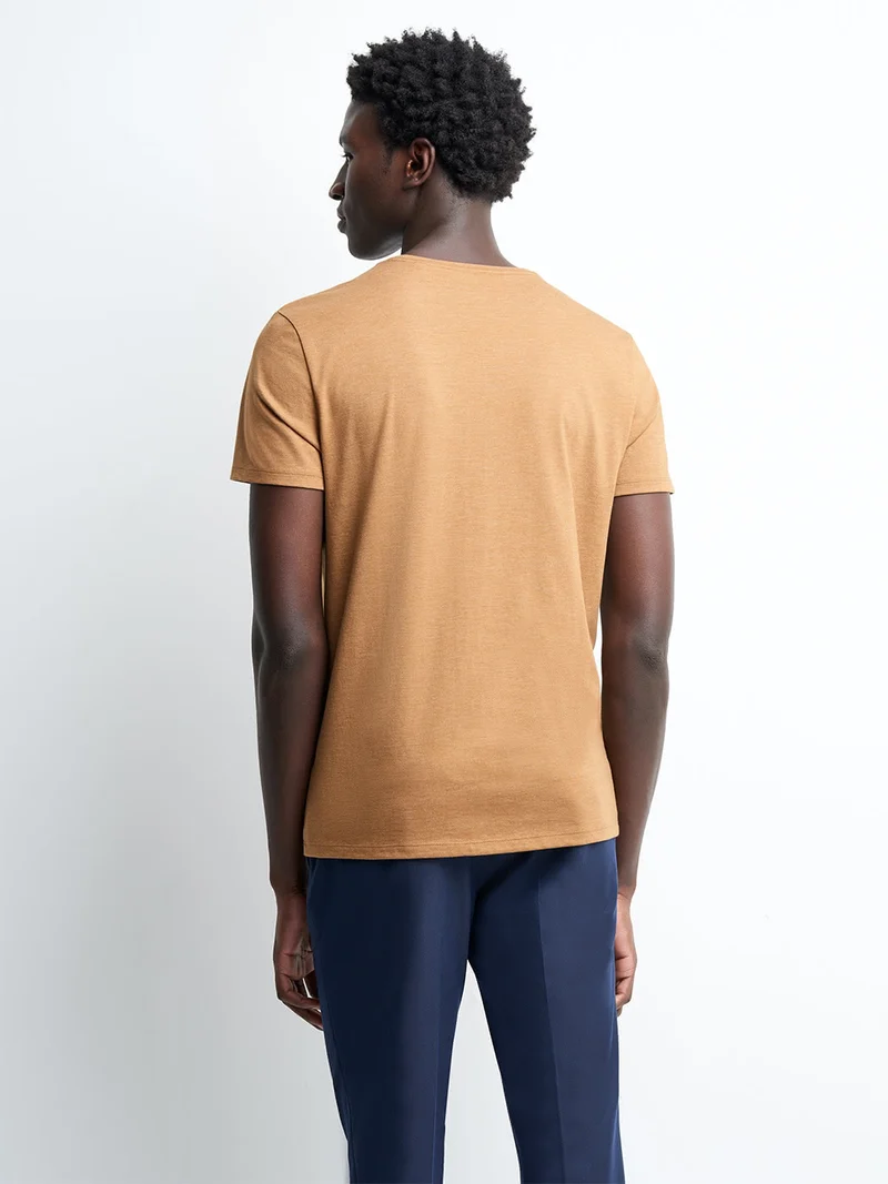 T-shirt col rond mélange coton Supima®