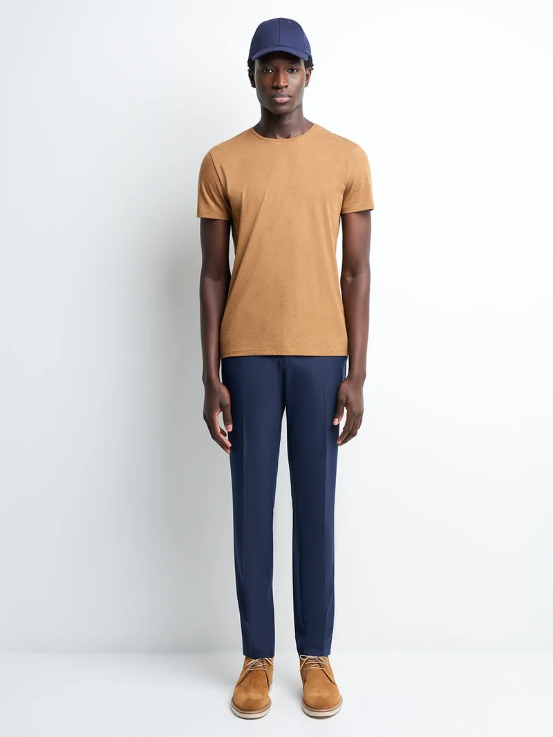 T-shirt col rond mélange coton Supima®