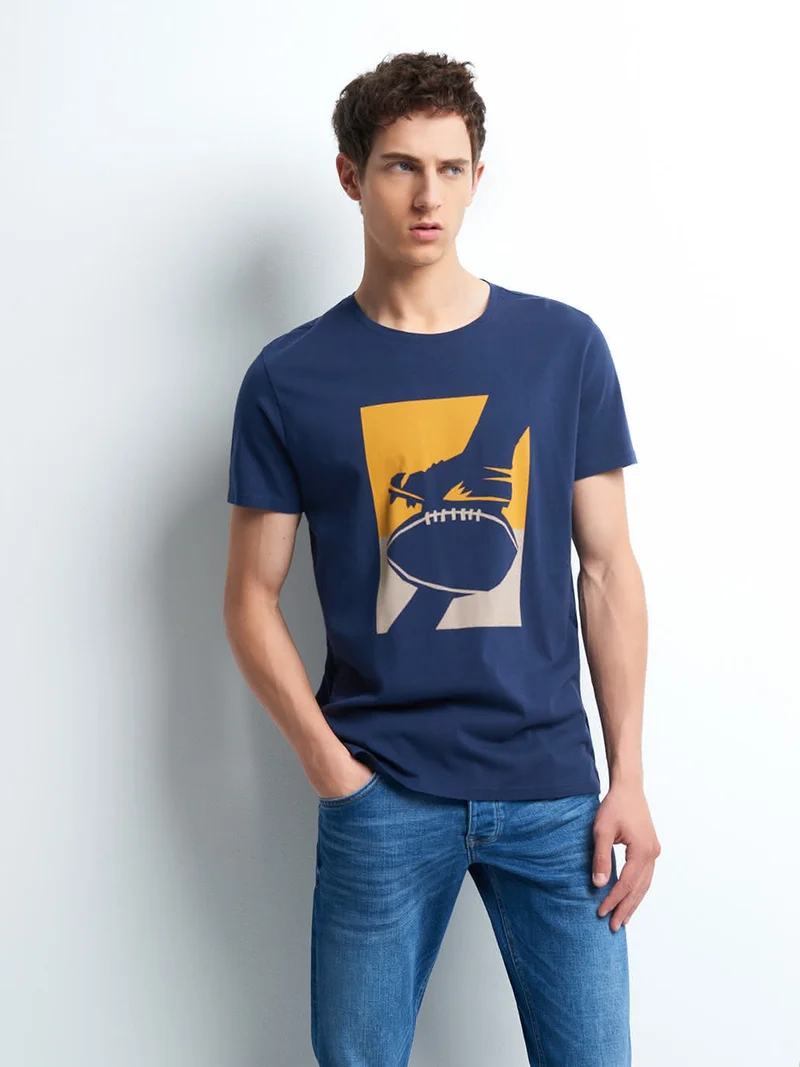 Tee-shirt en coton chiné