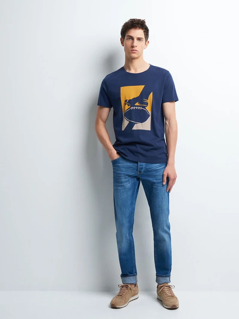 Tee-shirt en coton chiné