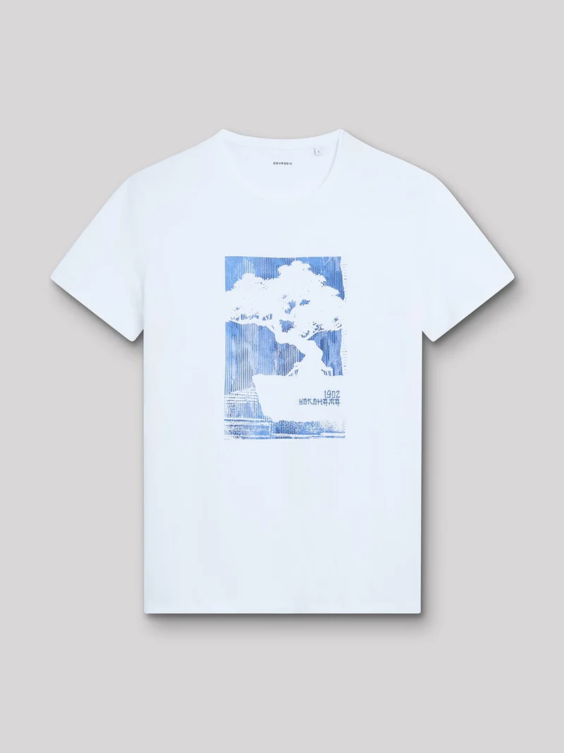 T-shirt col rond coton en conversion