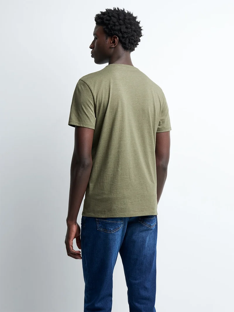 T-shirt col rond mélange coton Supima®