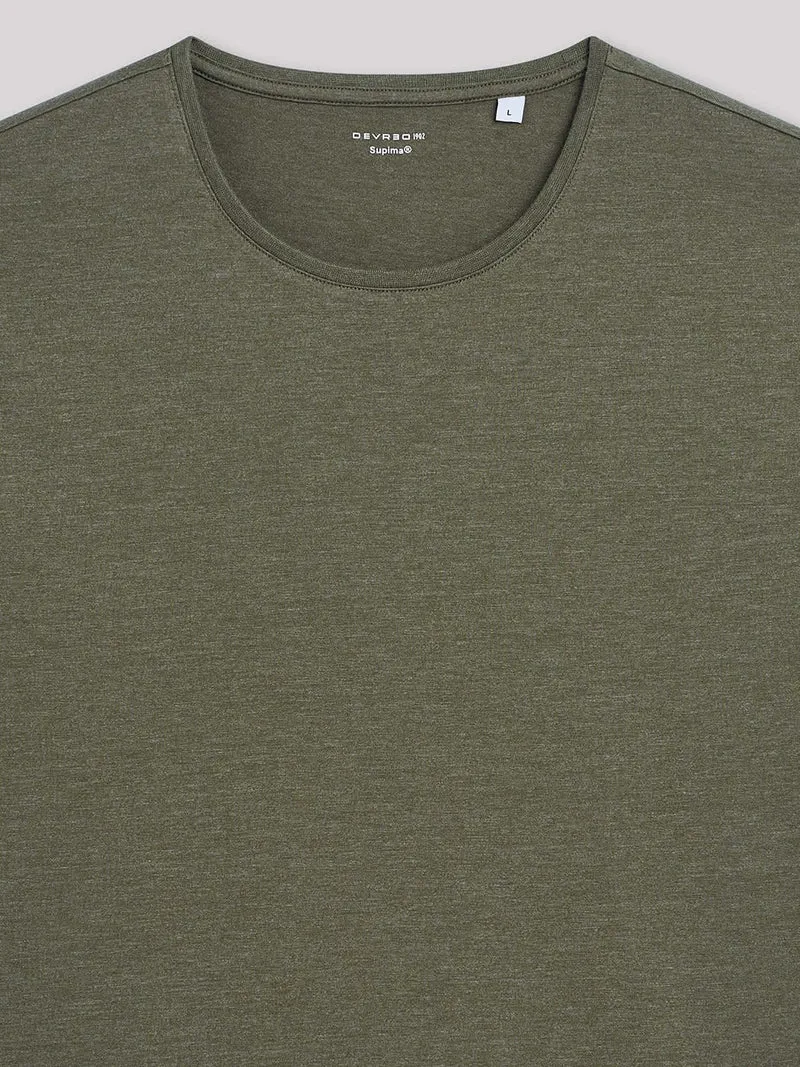 T-shirt col rond mélange coton Supima®