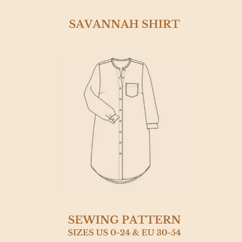 Patron de couture PDF | Chemise Savannah | Wardobe by Me