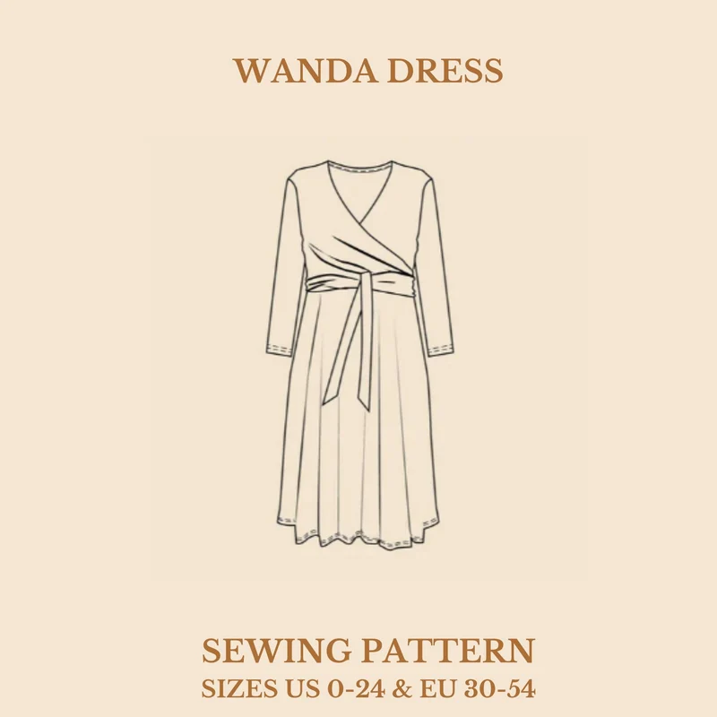 Patron de couture PDF | Robe portefeuille Wanda | Wardobe by Me
