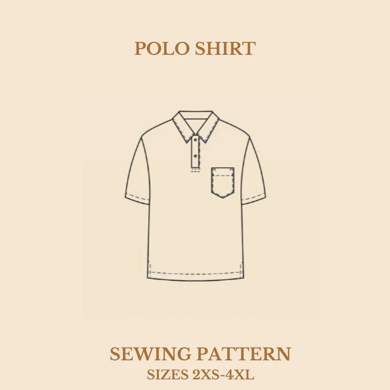 Patron de couture PDF | Polo | Unisexe | Wardobe by Me
