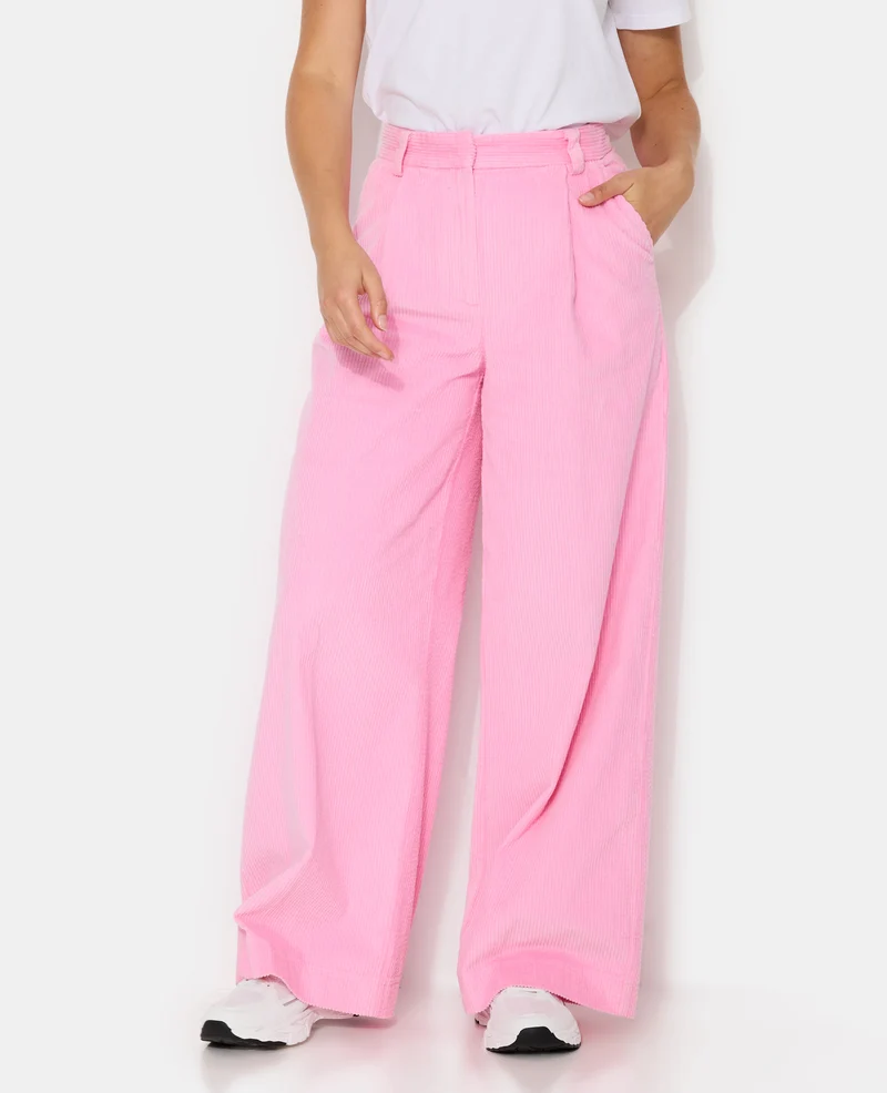 Pantalon large en velours grosse côte