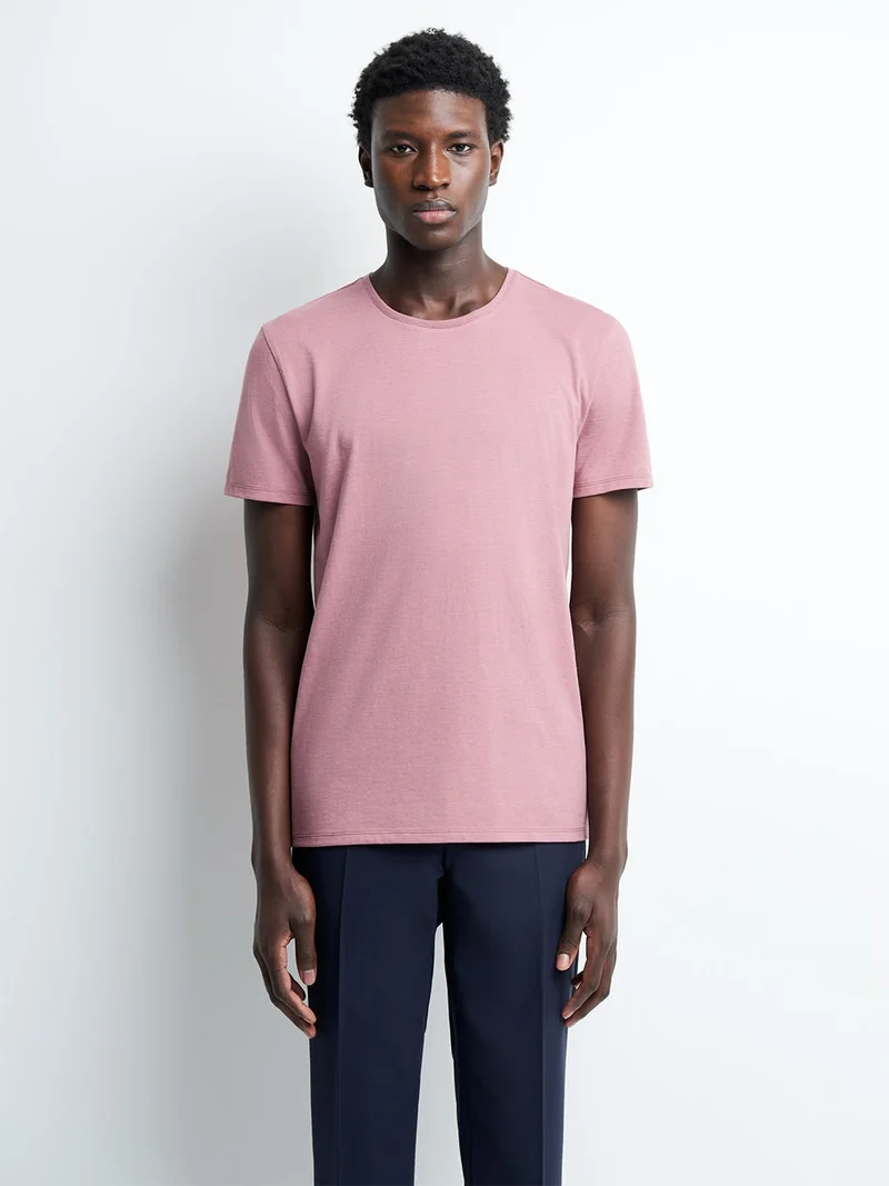 T-shirt col rond mélange coton Supima®