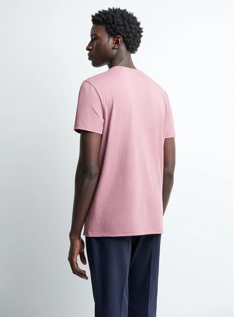 T-shirt col rond mélange coton Supima®
