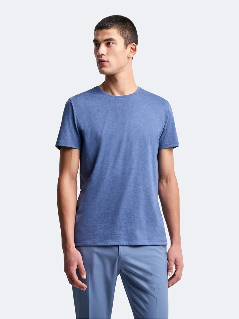 T-shirt col rond mélange coton Supima®