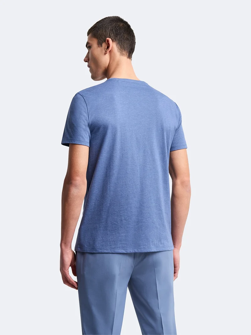 T-shirt col rond mélange coton Supima®