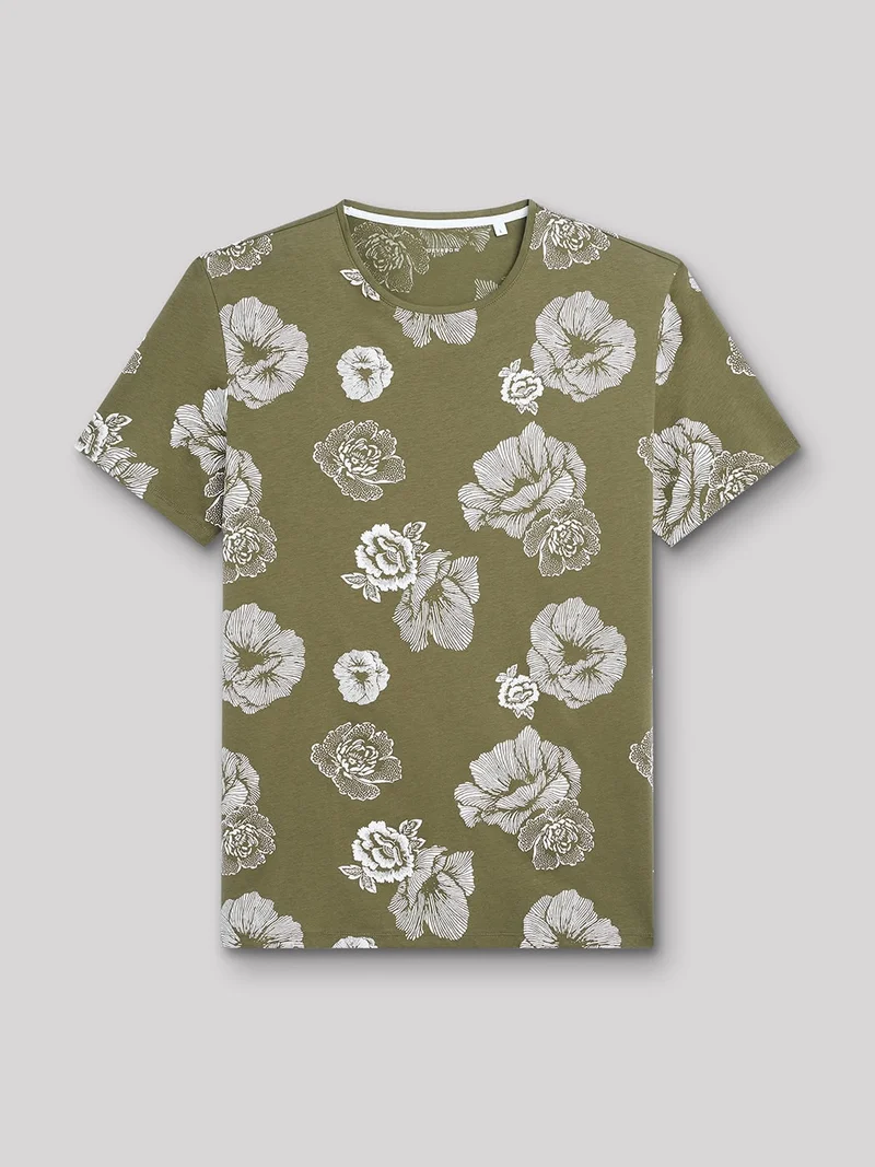 T-shirt col rond coton en conversion