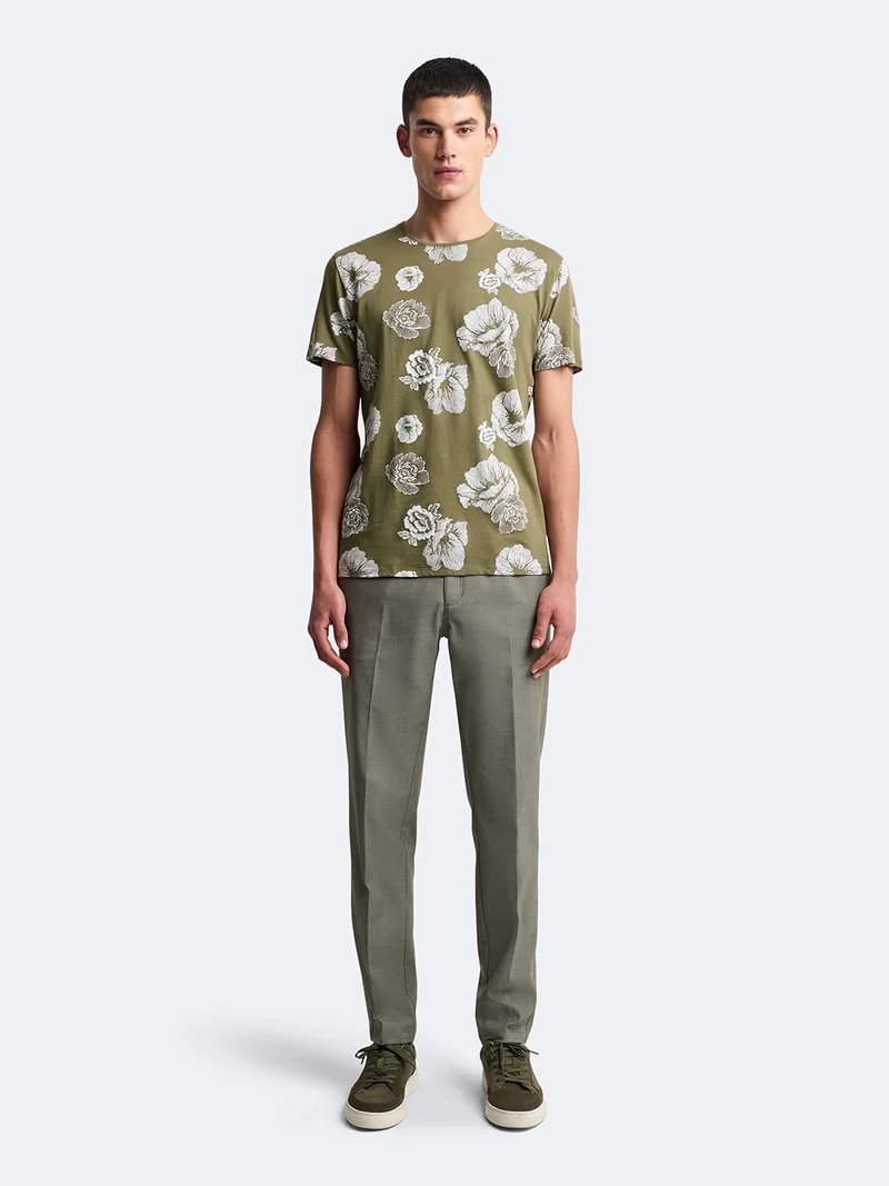 T-shirt col rond coton en conversion