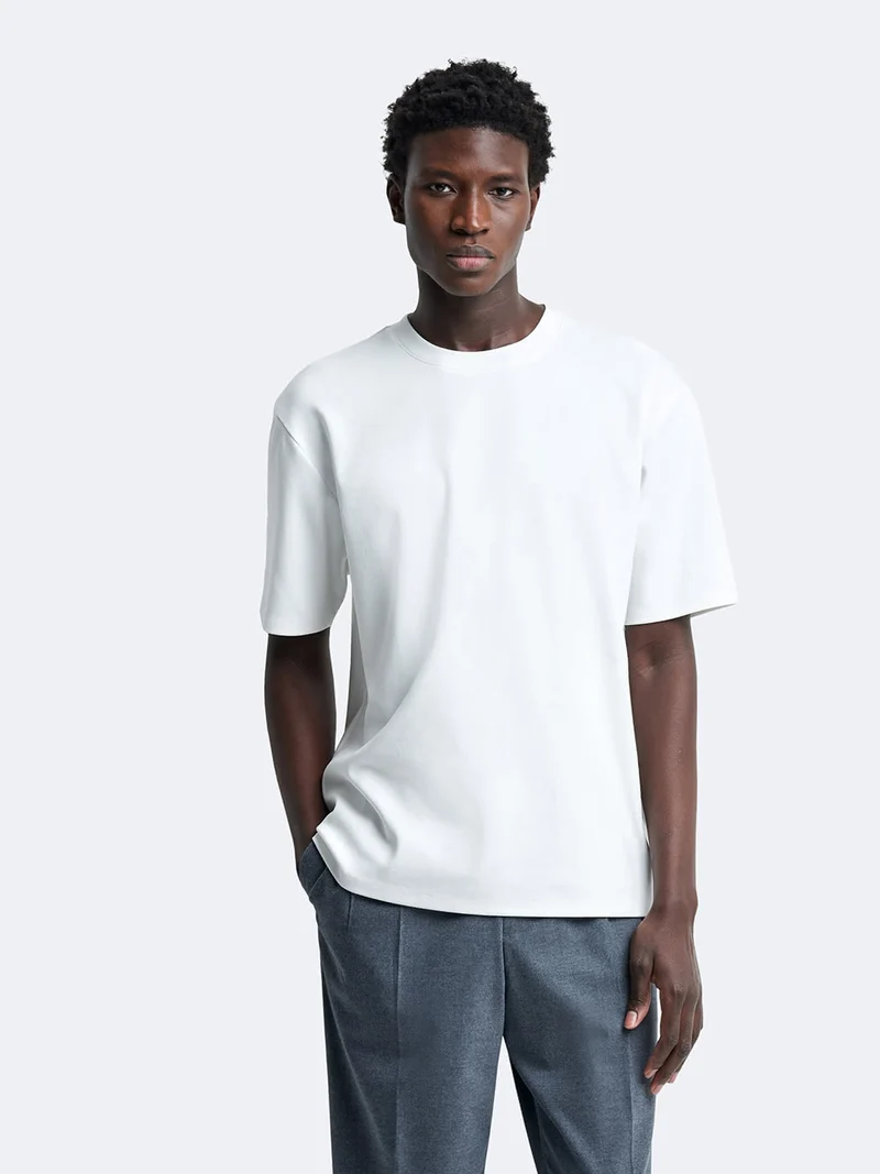 T-shirt col rond en coton jersey