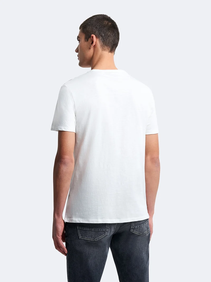 T-shirt col rond coton en conversion