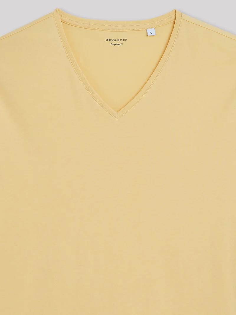 T-shirt col V en coton Supima®