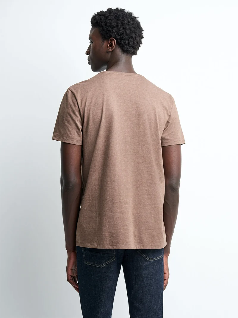 T-shirt col rond mélange coton Supima®