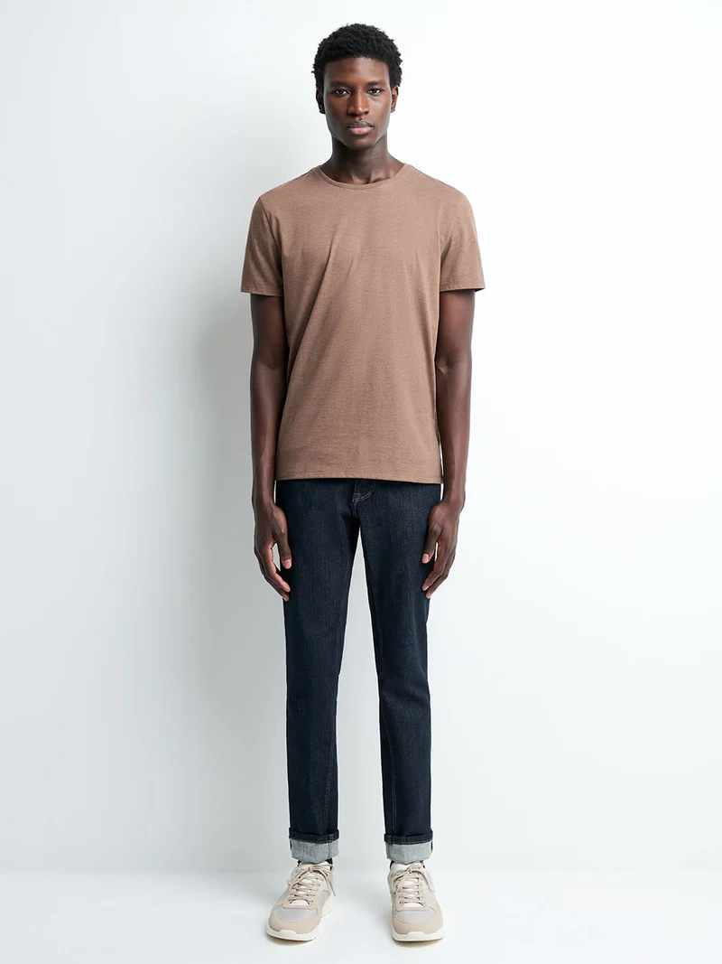 T-shirt col rond mélange coton Supima®