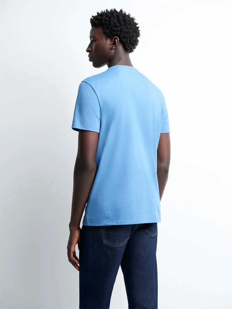 T-shirt col V mélange coton Supima®