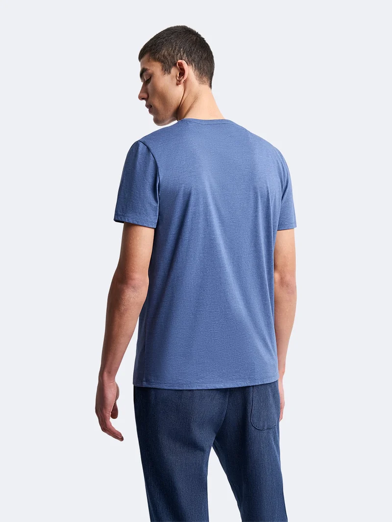 T-shirt col V mélange coton Supima®