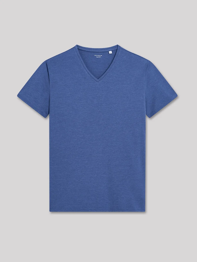 T-shirt col V mélange coton Supima®
