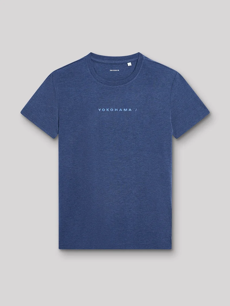 T-shirt col rond à message