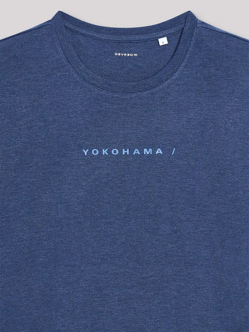 T-shirt col rond à message