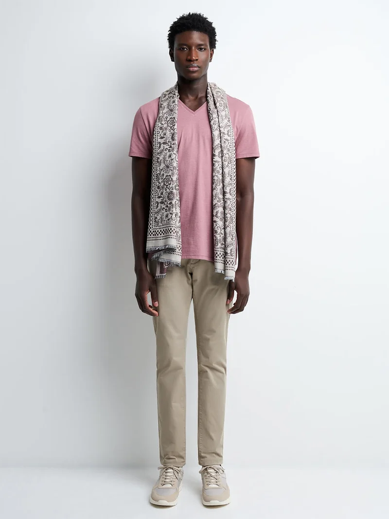 T-shirt col V mélange coton Supima®