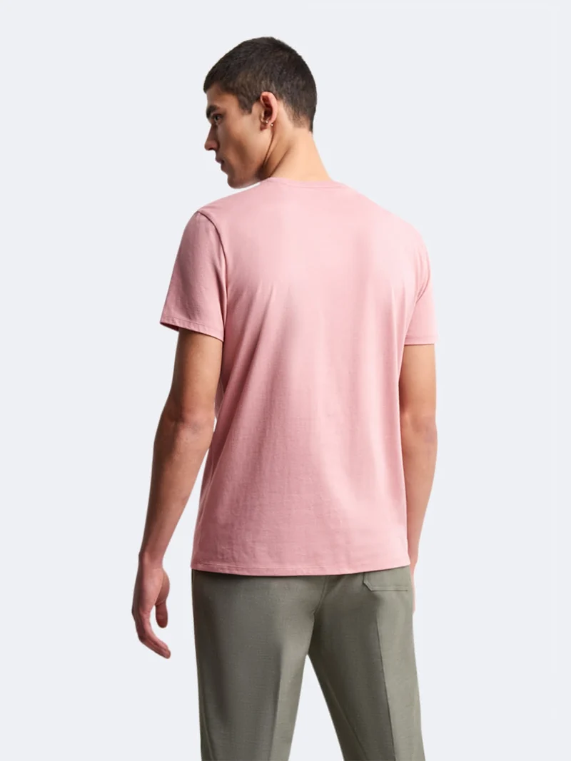 T-shirt col V mélange coton Supima®
