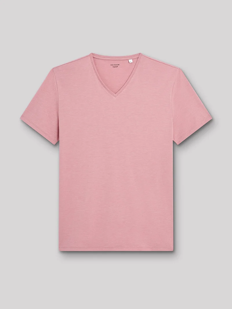T-shirt col V mélange coton Supima®