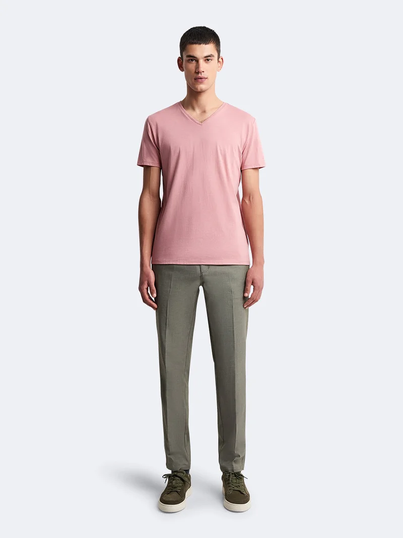 T-shirt col V mélange coton Supima®