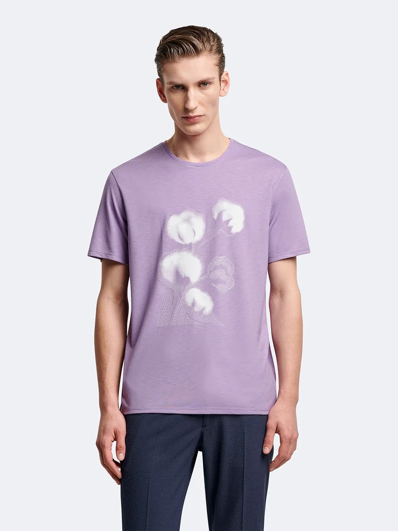 T-shirt col rond à motif
