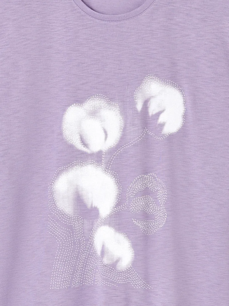 T-shirt col rond à motif