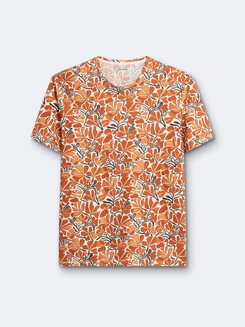 T-shirt col rond coton en conversion