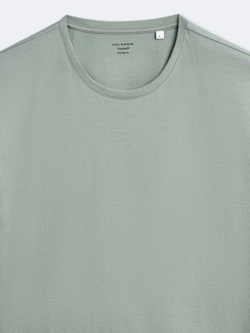 T-shirt col rond mélange coton Supima®