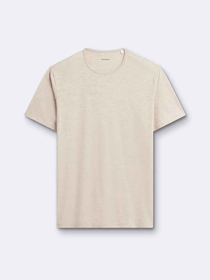 T-shirt col rond contenant du coton