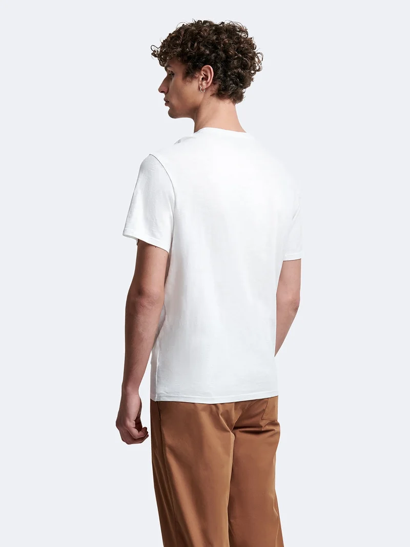 T-shirt col rond brodé et imprimé