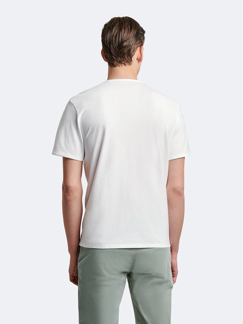 T-shirt col tunisien en coton