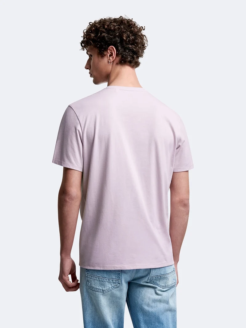 T-shirt col V mélange coton Supima®