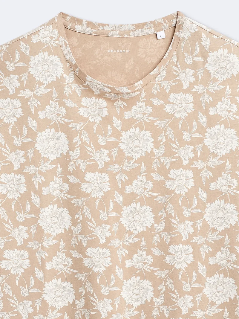 T-shirt 100% coton fleuri