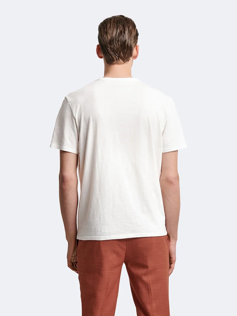 T-shirt col rond 100% coton à motif