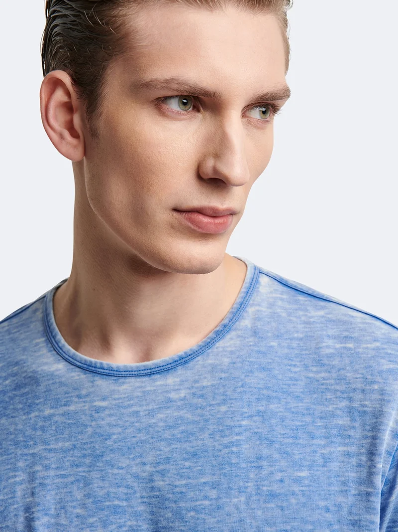 T-shirt en coton faux-uni