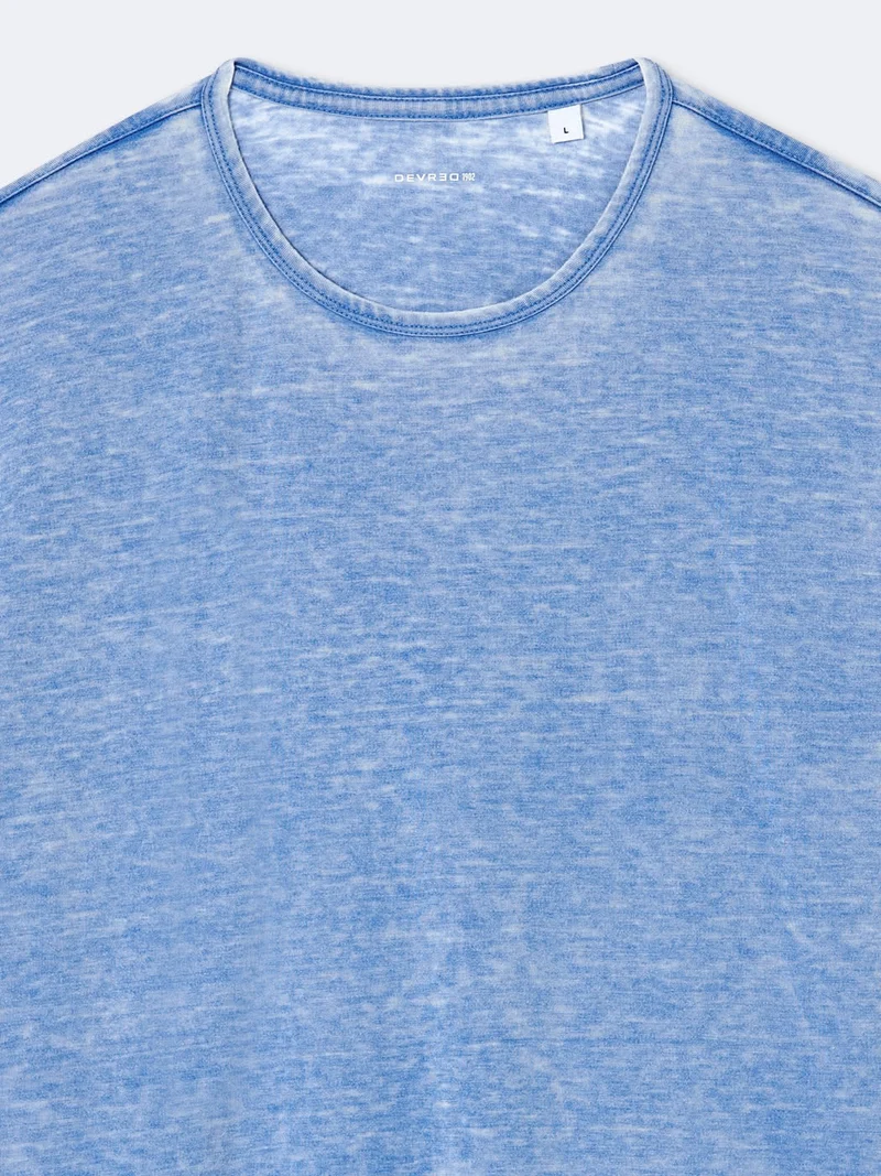 T-shirt en coton faux-uni