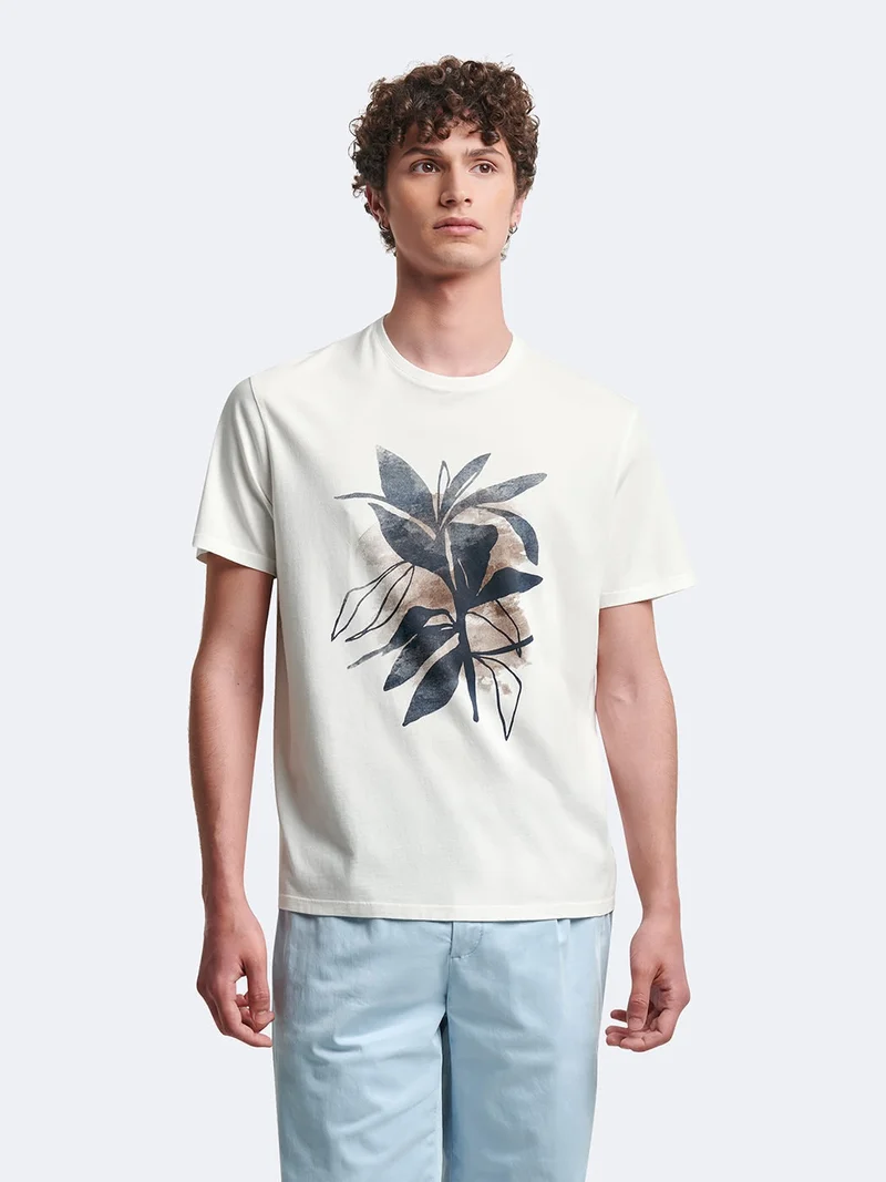 T-shirt 100% coton à motif devant