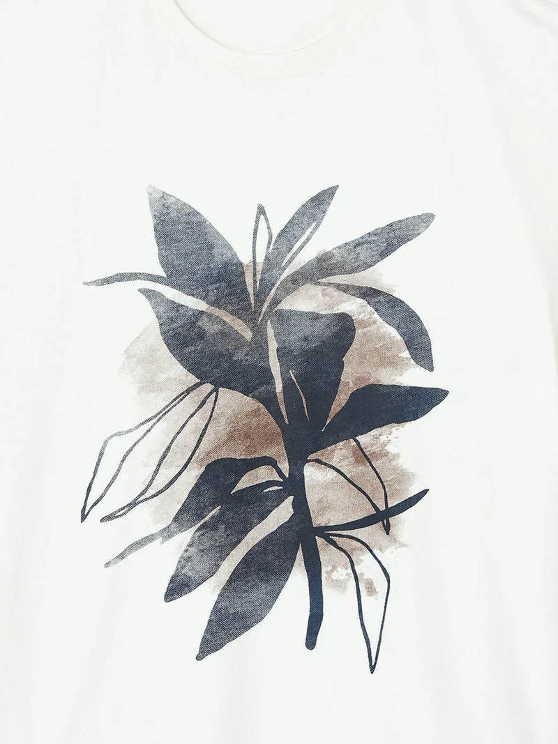 T-shirt 100% coton à motif devant