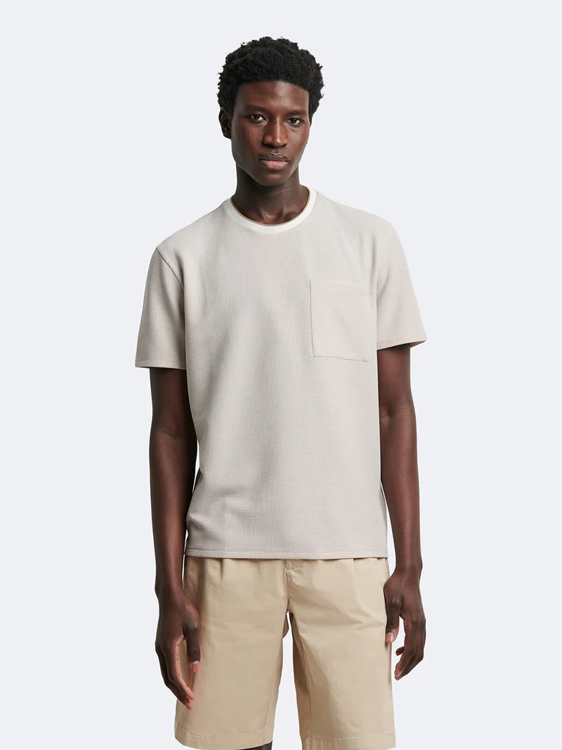 T-shirt en coton faux-uni