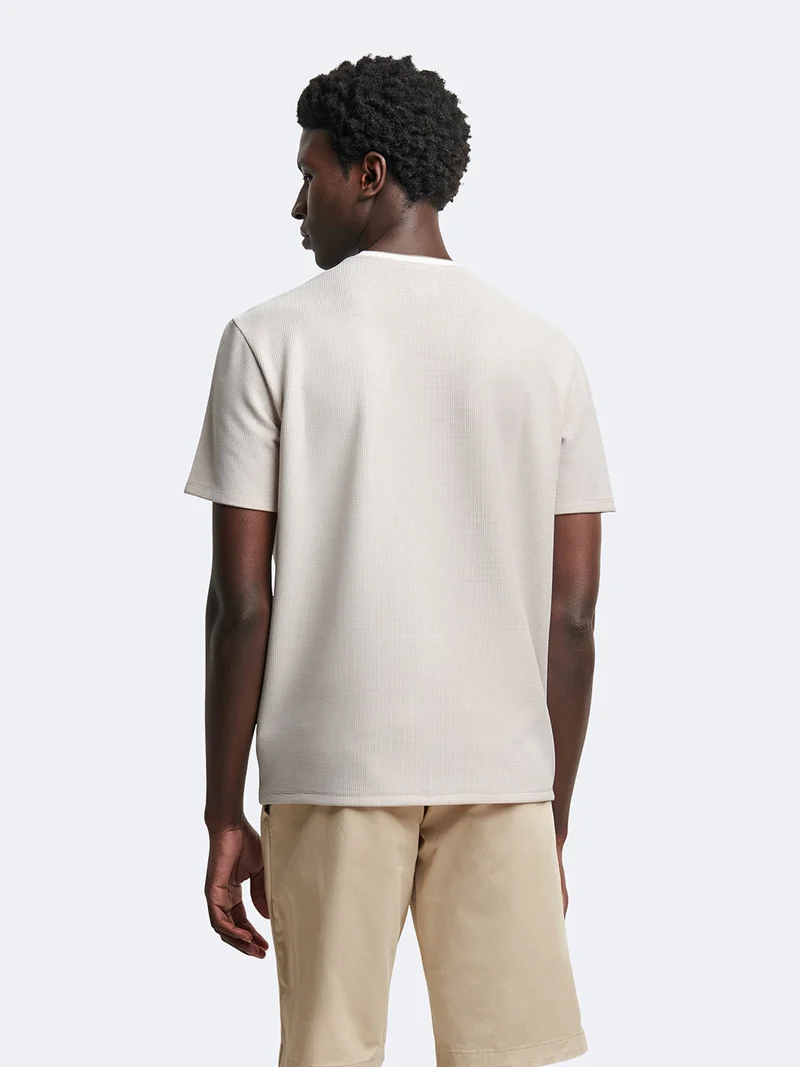 T-shirt en coton faux-uni