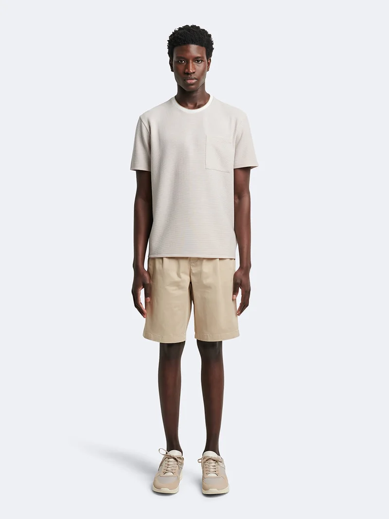 T-shirt en coton faux-uni